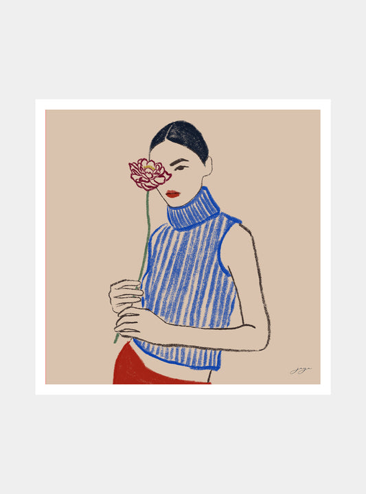 With Peony Artprint